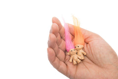Sparkle Pins troll doll cake toppers showcase eye-catching color variety.