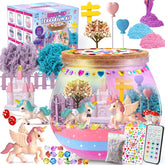SparkleMe Unicorn Terrarium Kit glow stones illuminate creative playtime.