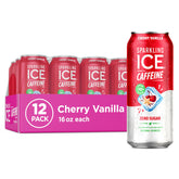 Sparkling Ice Caffeine Cherry Vanilla can front view highlighting energy boost