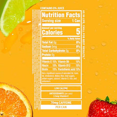 Sparkling Ice caffeine strawberry citrus pack of 12 for on the go refreshment