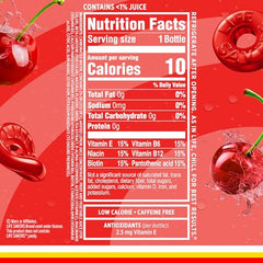Sparkling Ice Lifesavers Wild Cherry bottle close-up showing vibrant color
