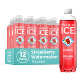 Sparkling Ice Strawberry Watermelon bottle showcases zero sugar and bold flavor.