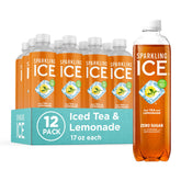 Sparkling Ice Tea Lemonade bottle shows zero sugar for a light refresh.
