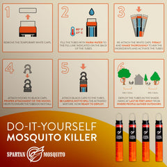 Spartan Mosquito Pro Tech tubes hung along property perimeter for outdoor protection