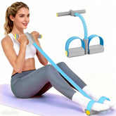 Spechance pedal resistance bands blue with 6 tubes for versatile at-home full-body training