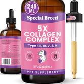 Special Breed Premium Collagen bottle being poured for easy dosing.