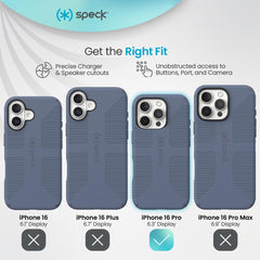 Speck CandyShell Grip Case for iPhone 16 Pro dual-layer construction shields against impacts