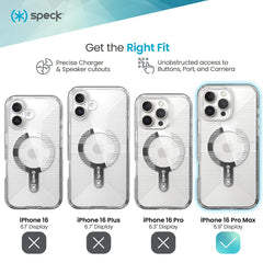 MagSafe compatibility showcases seamless wireless charging with Speck case.