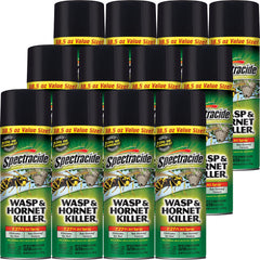 Spectracide Wasp & Hornet Killer Aerosol with jet spray reaches nests up to 27 feet.