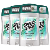 Speed Stick men's deodorant 3oz front pack in a four-pack for daily protection