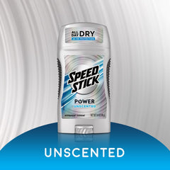 Speed Stick Power all-day dry feel keeps skin comfortable.
