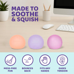Speks Squishy Stress Balls blue pack in hand for calm focus and discreet use