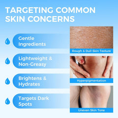 Sperandi Skin Brightening Cream application swipe demonstrates fast-absorbing hydration.