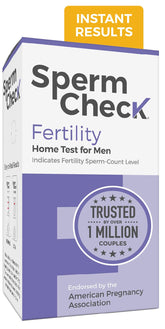 SpermCheck Fertility box front for at-home testing setup