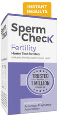 SpermCheck Fertility box front for at-home testing setup