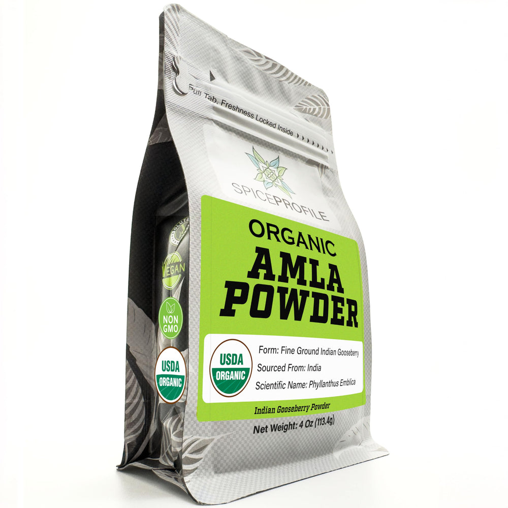 Spice Profile Amla Powder front pouch—organic and lab-tested for everyday meals