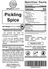 Spices Village pickling spices bulk bag preserving freshness for home use