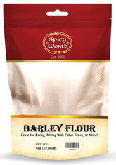 Spicy World Barley Flour bag ready for baking and pastries.
