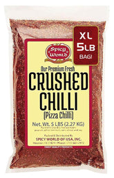Spicy World crushed red pepper 5lb bulk pack for pizza toppings and pasta heat