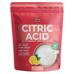 Spicy World citric acid for dishwasher descaling and mineral stain removal