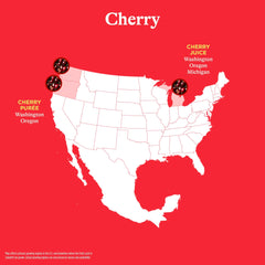Spindrift Cherry glass with ice presenting crisp, lightly carbonated taste without sugar