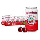 Spindrift Cherry sparkling water can showcasing real fruit flavor for on-the-go hydration