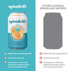 Chilled Spindrift Pineapple showing real juice and crisp effervescence.