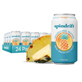 Spindrift Pineapple sparkling water can in a 24-pack with real fruit juice for refreshing hydration.
