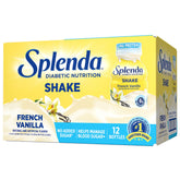 SPLENDA Diabetes Nutrition Shakes French Vanilla bottle with no added sugar and high protein.