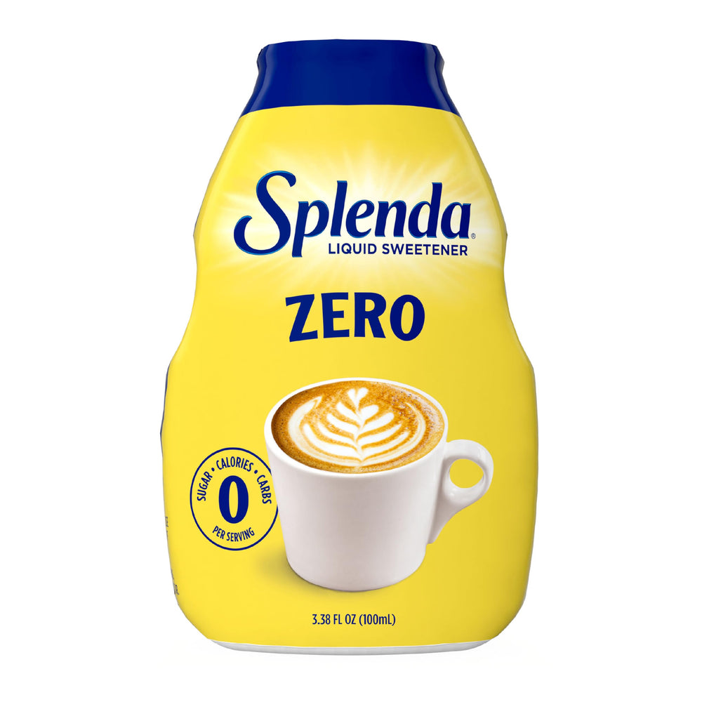 Splenda Liquid Zero Calorie Drops 100ml bottle, convenient sweetener for everyday beverages.