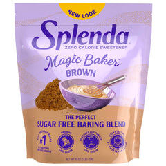 SPLENDA Magic Baker Brown packaging highlighting zero sugar baking blend.