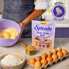 SPLENDA Magic Baker Brown powder ready to mix into recipes.
