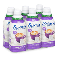 SPLENDA Sugar Free Sweet Creamer poured into coffee for a creamy, sugar-free cup.