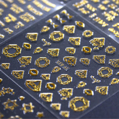SPLOCUDU gold leaf diamond nail stickers add luxe sparkle to nails