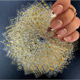 SPLOCUDU gold nail stickers 30 sheets for quick elegant manicure on natural or false nails