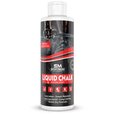 SPORTMEDIQ Pro Grade Liquid Chalk bottle pour demonstrates a mess-free grip.