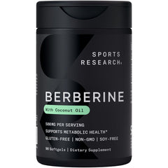 Sports Research Berberine liquid softgel pour bottle supports simple daily metabolic routine