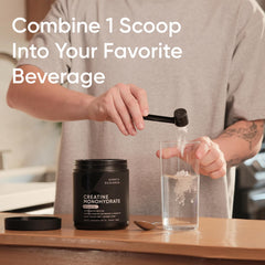 Sports Research Creatine Monohydrate ingredients label highlighting vegan and gluten-free details.