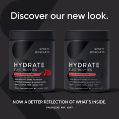 Sports Research Hydrate Jars cherry pomegranate glass pour for convenient at-home hydration.