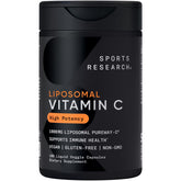 Sports Research Liposomal Vitamin C bottle front showing daily antioxidant support.