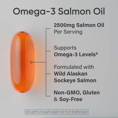 Close-up of softgel capsules from Sports Research salmon oil.