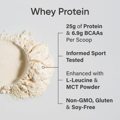 Sports Research Whey Protein Isolate shake glass shows smooth vanilla texture.