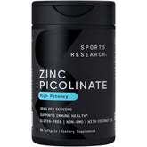 Sports Research Zinc Picolinate bottle pour for easy daily dosing with coconut oil carrier