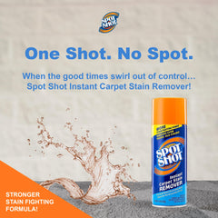 Spot Shot aerosol can front view for easy carpet spot cleaning