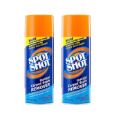 Spot Shot stain remover spray on carpet in action lifting a stain