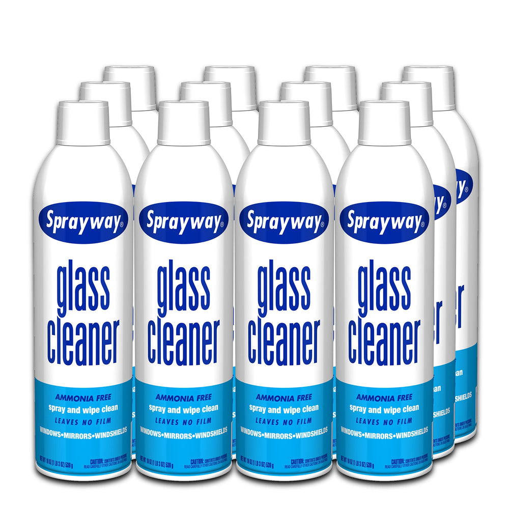 Sprayway Glass Cleaner foaming spray delivers streak-free shine on glass surfaces