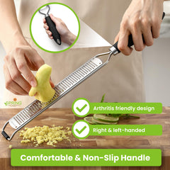 Spring Chef zester with ergonomic handle for comfortable grip during zesting.