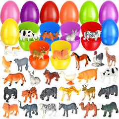 SpringFlower 24-pack filled Easter eggs with bright shells for exciting egg hunts.