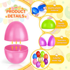 SpringFlower 2.3-inch Easter egg in purple, great for egg hunts and prize giveaways