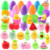 SpringFlower 24-pack Easter eggs with squishy toys for colorful basket fillers